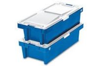 Bac de criée 890x560x235 plein avec couvercle