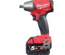Boulonneuse à chocs MILWAUKEE M18FIWF12-502X - 18V 5.0Ah + 2 batteries, chargeur, en coffret - 4933451071