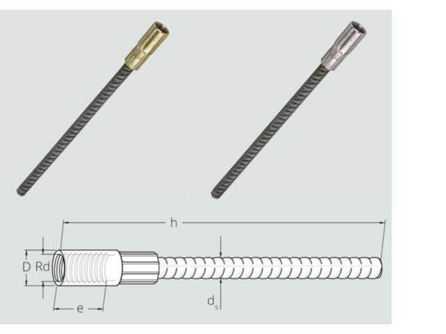 Douille à adhérence avec manchon zingué ou inox | N? art. 05.019 