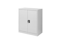 Armoire basse de bureau 1000x1000x450mm gris RAL7035