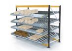 Rayonnage Dynamique avec plateaux de sortie inclinés de 5 à 15 degrés |charges mi-lourdes