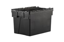 Bac navette 69 litres 600x400 couvercle Noir H.400 mm