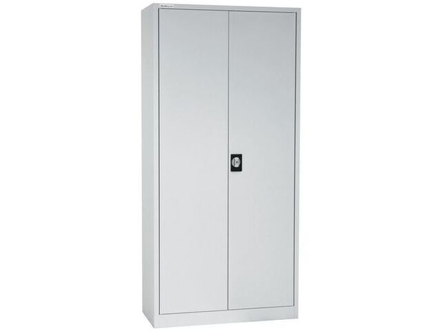 Manutan Expert - Armoire Orel Gris Métal Haute - 195x92 cm - 4 Tablettes 60kg - Serrure à clé - Garantie 10 ans