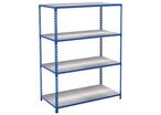 Manutan Expert - Rayonnage Rapid 2 Mi-lourd - 1980x1525x610mm - 4 Tablettes Acier - Montage Facile