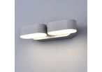 Applique murale LED 2x6W IP54 Orientable - Blanc Neutre 4000K - 5500K / Gris