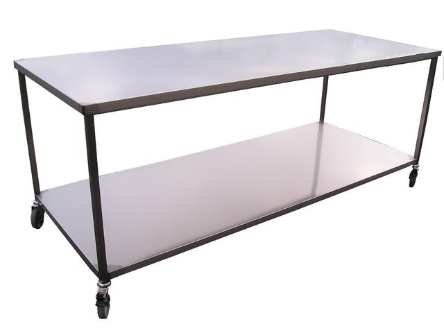Table en inox 2 niveaux