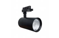 Spot LED sur Rail 30W 80° Compact Monophasé - Blanc Froid 6000K - 8000K / Noir
