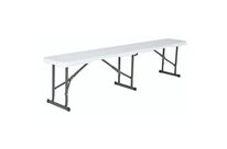 Lifetime - Banc pliant Eco 183cm Blanc - 4 places - Usage intensif collectivité - Empilable