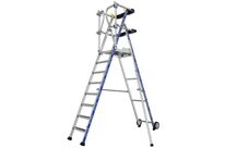 Tubesca-Comabi - Plateforme Sherpamatic Saloon 8 marches Aluminium - Hauteur travail 3.87m - Charge 150kg - Éco-responsable