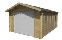 Garage bois avec porte motorisée: ID2232