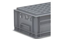 Bacs en plastique gerbables ECO 400x300x214mm parois ajourés | 47-4322-2