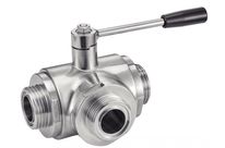 Vanne à boule 3 voies SMS