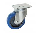 Roulette pivotante AVL a platine caoutchouc bleu D.125 - 527833O