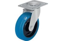 Blickle - Roulette pivotante à platine - 150 kg - Caoutchouc - Manutention intérieur/extérieur