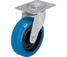 Blickle - Roulette pivotante à platine - 150 kg - Caoutchouc - Manutention intérieur/extérieur