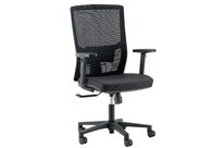 Linea Fabbrica - Chaise de bureau Target Ergonomique 3D - Noir - Accoudoirs réglables - Tissu &amp; Résille - Éco-responsable