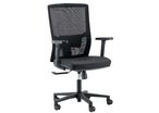 Linea Fabbrica - Chaise de bureau Target Ergonomique 3D - Noir - Accoudoirs réglables - Tissu & Résille - Éco-responsable