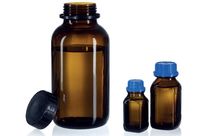 Flacon rond et carré à col large verre