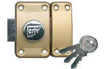 Verrou ISEO City 25 à bouton - Cylindre 50 mm - Sur variure N V03 - 10020502