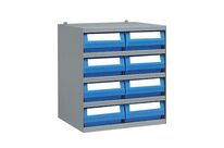 Casier 8 bacs tiroirs plastique Multibox profondeur 500 mm