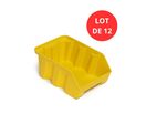 Lot de 12 Bacs DUETTO 28 litres plastique jaune