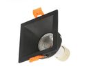 Support encastrable Spot Carré Noir Mat pour Ampoule GU10