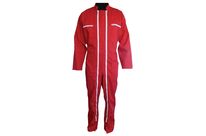 Combinaison 2 zip Poly Coton Rouge