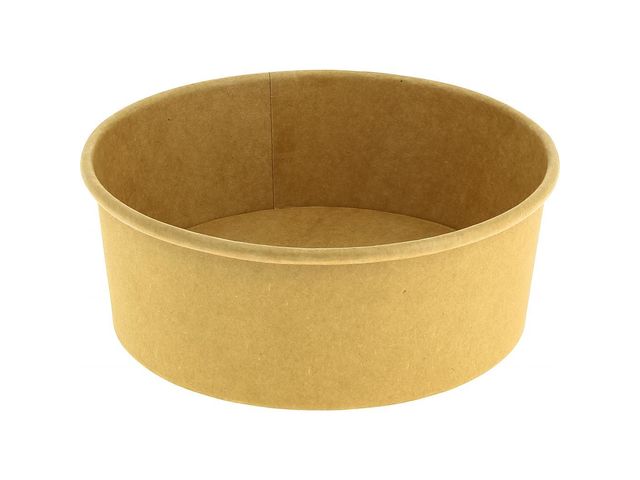 Saladier rond carton kraft 1120ml 186mm x 161mm x 66mm (x300) Firplast
