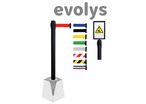 Poteau de Guidage à Sangle EVOLYS Noir à Sceller