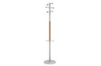 Unilux - Portemanteau Access Blanc/Hêtre - 6 Patères - Acier - 175 cm - Design et Robuste
