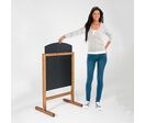 Panneau Ardoise Vertical Magnétique L 60 x H 78 cm Pieds Bois