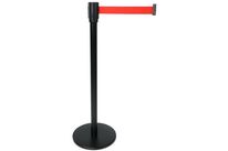 Poteau Noir Avec Sangle Rouge Longueur 2m