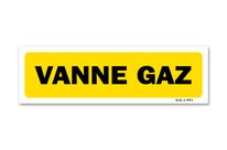Panneau vanne gaz - Fond jaune