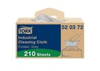 Tork - Chiffon de Nettoyage Industriel Plié Handy Box - Gris - Tissu - 210 Feuilles/Paquet - Haute Absorption