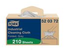 Tork - Chiffon de Nettoyage Industriel Plié Handy Box - Gris - Tissu - 210 Feuilles/Paquet - Haute Absorption