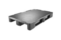 Palette plastique 1200 x 800 pleine régénérée pour stockage industriel