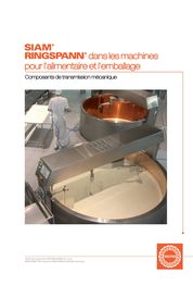 Catalogue SIAM-RINGSPANN dans les machines pour l'alimentaire et l'emballage