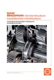Catalogue SIAM-RINGSPANN dans les réducteurs industriels et les motoréducteurs