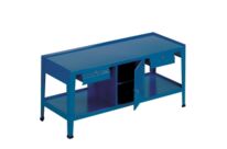 Etabli d'atelier grand plateau bois ou bois tôlé avec rangements