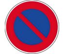Panneau stationnement interdit B6a1 Ø450mm