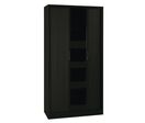 Manutan Expert - Armoire Métal Haute à Rideaux - H198cm L120cm Noir - 4 Tablettes 60kg/tablette - Serrure - M1