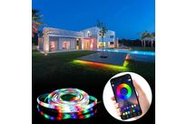 Ruban LED RGBW Wifi DC12V 60 LED/m 2m + Adaptateur Secteur et Contrôler Wifi - Blanc Chaud