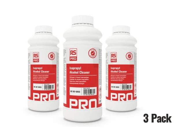 Solvant RS PRO, Flacon 1 L pour Carte de circuit imprimé, Composant électronique