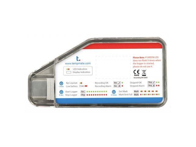 Enregistreur de température à usage unique - 180 jours d'enregistrement | TEMPMATE S2 T