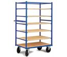 Chariot haut à 6 plateaux amovibles