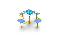 Table de jeux d'extérieur pour enfants échecs, petits chevaux, l'oie