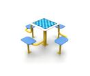 Table de jeux d'extérieur pour enfants échecs, petits chevaux, l'oie