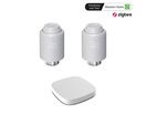 Kit de Têtes Thermostatiques Connectées Universelle + Passerelle ZigBee (Kit 4 têtes + 1