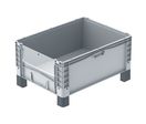 Bac plastique avec quatre roues 800 x 600 x 320 mm : EURO-NORM BASICLINE PLUS