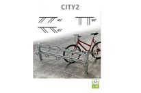 Racks range vélos modulaires face à face CITY2 à 90° ou 45°